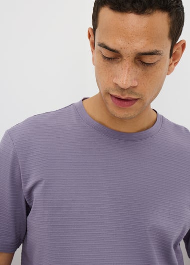 Purple Textured T-Shirt