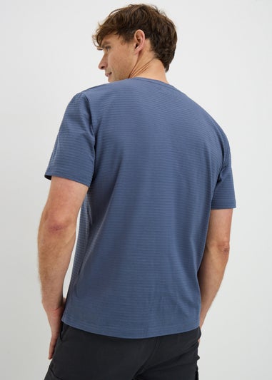 Blue Textured T-Shirt