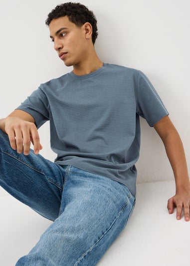 Blue Textured T-Shirt