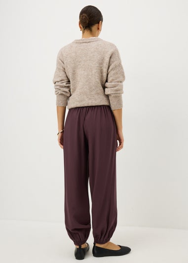 Burgundy Cuffed Trousers