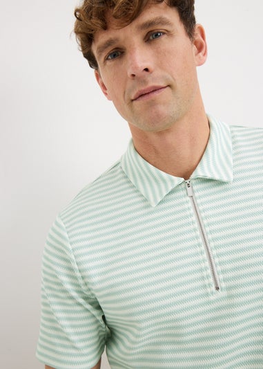 Green Stripe Polo Shirt