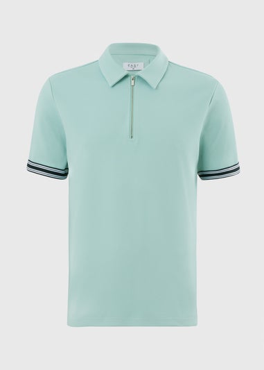 Mint Smart Bubble Zip Polo Shirt