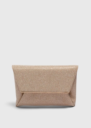 Gold Glitter Occasion Clutch Bag