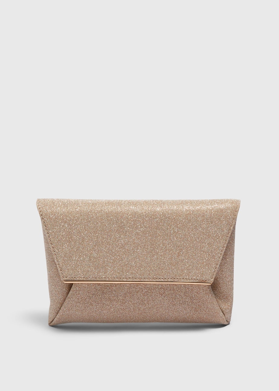Gold Glitter Occasion Clutch Bag