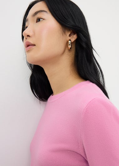 Pink Soft Crew Neck Jumper
