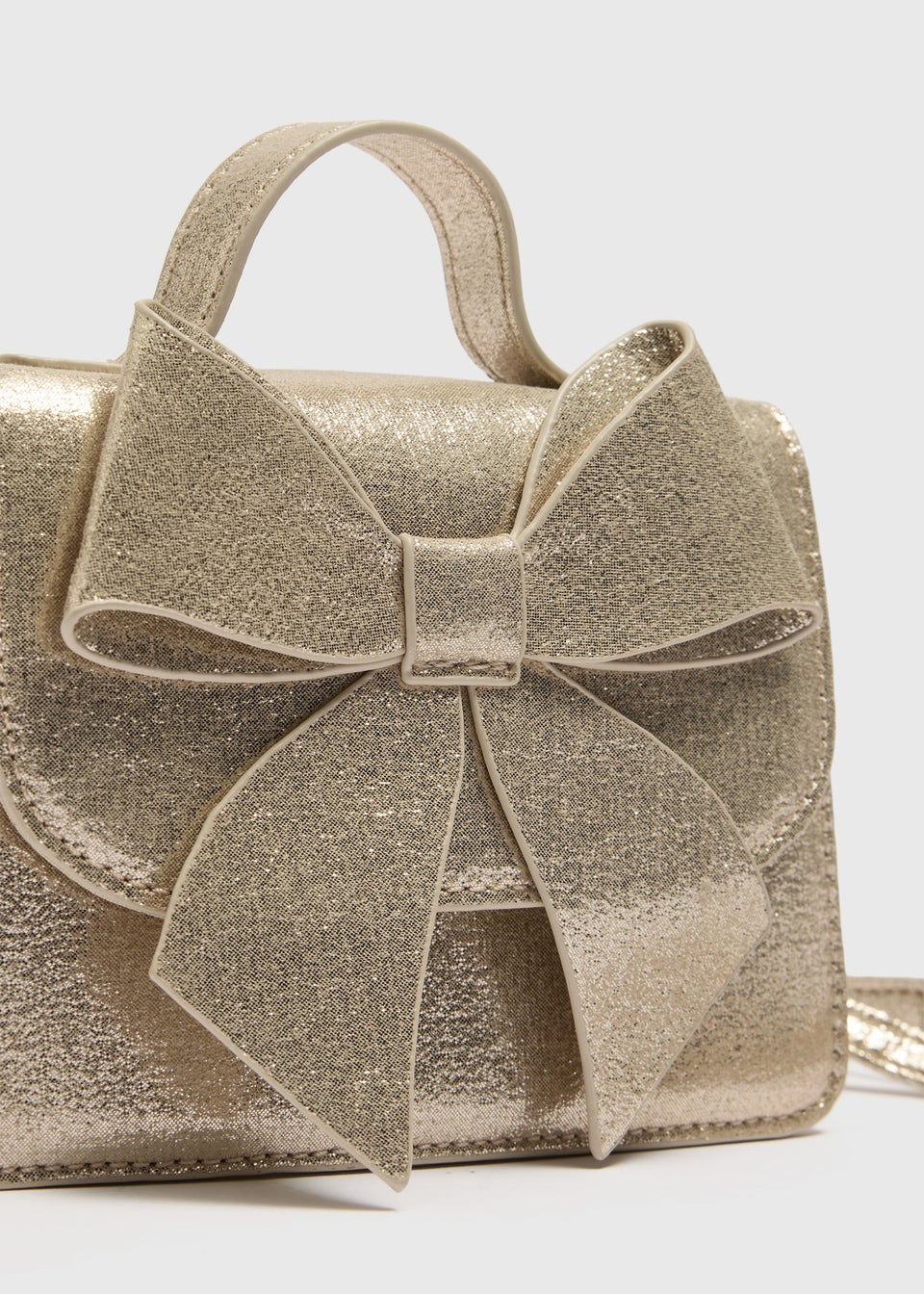 Girls Gold Bow Occasion Bag