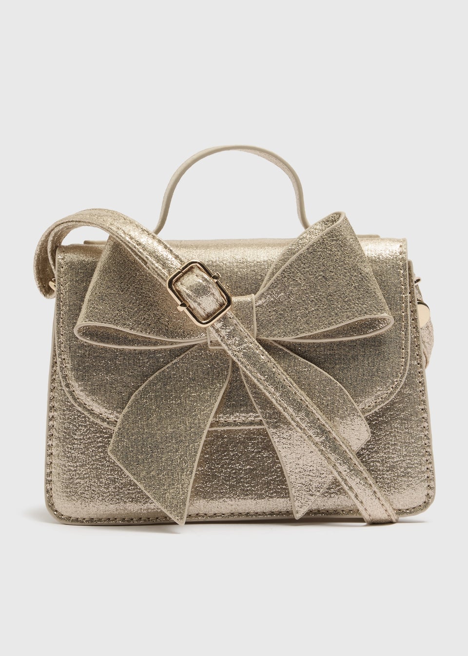 Girls Gold Bow Occasion Bag