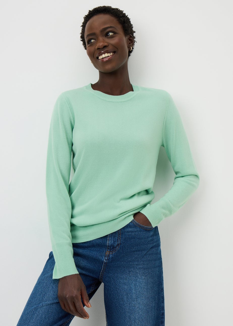 Bright Green Crew Neck Super Soft Jumper