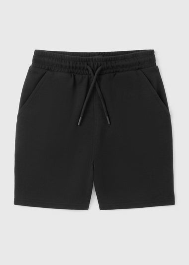 Boys Black Jogger Shorts (7-15yrs)