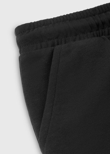 Boys Black Jogger Shorts (7-15yrs)