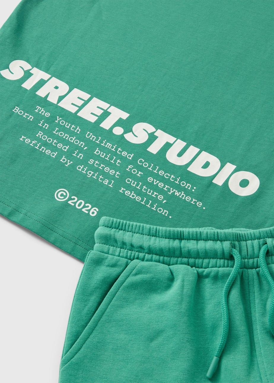 Boys Green Street Studio Top & Shorts Set (7-15yrs)