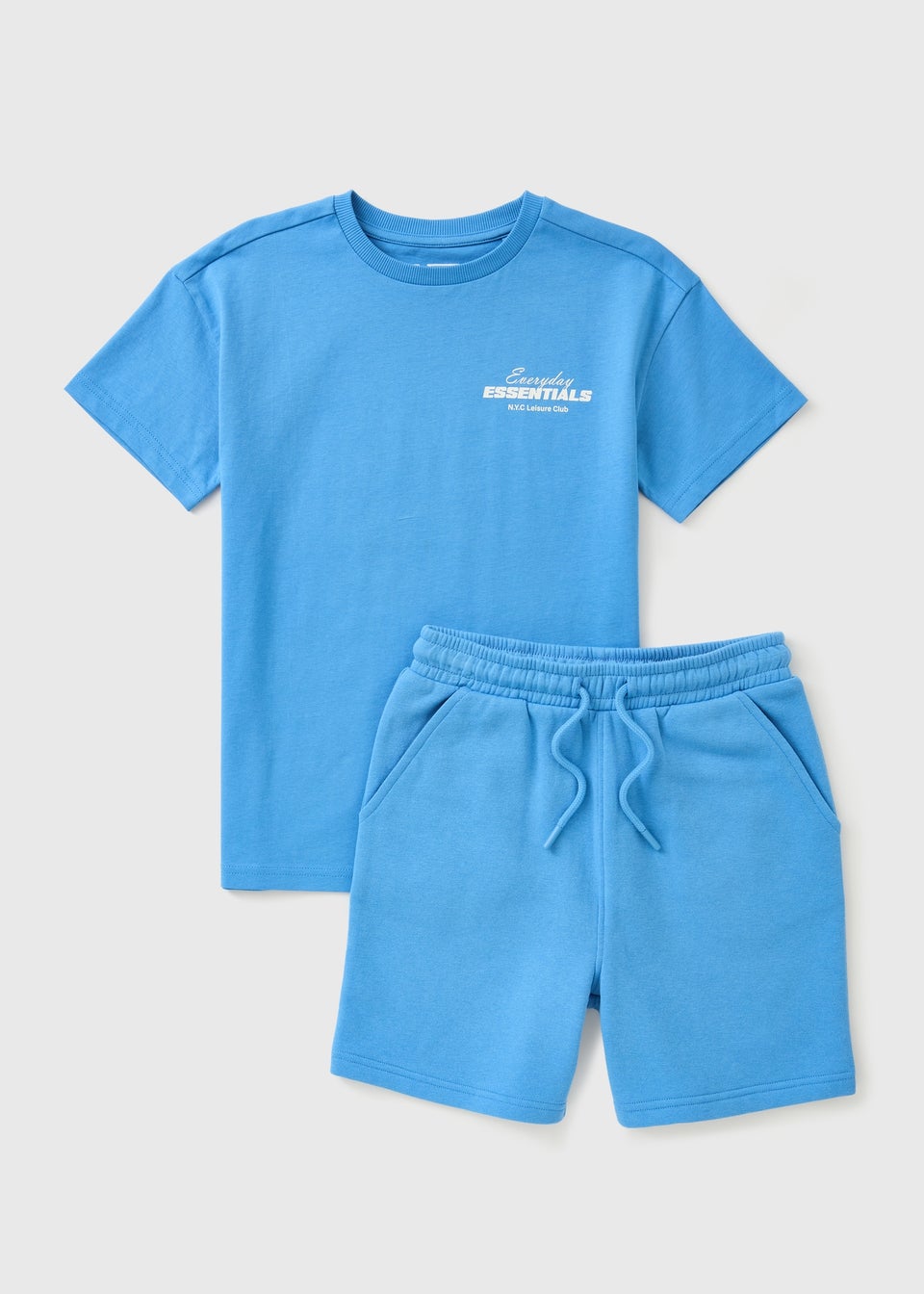 Boys Blue Essentials Top & Short Set (7-15yrs)
