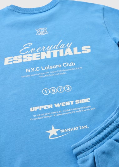 Boys Blue Essentials Top & Short Set (7-15yrs)