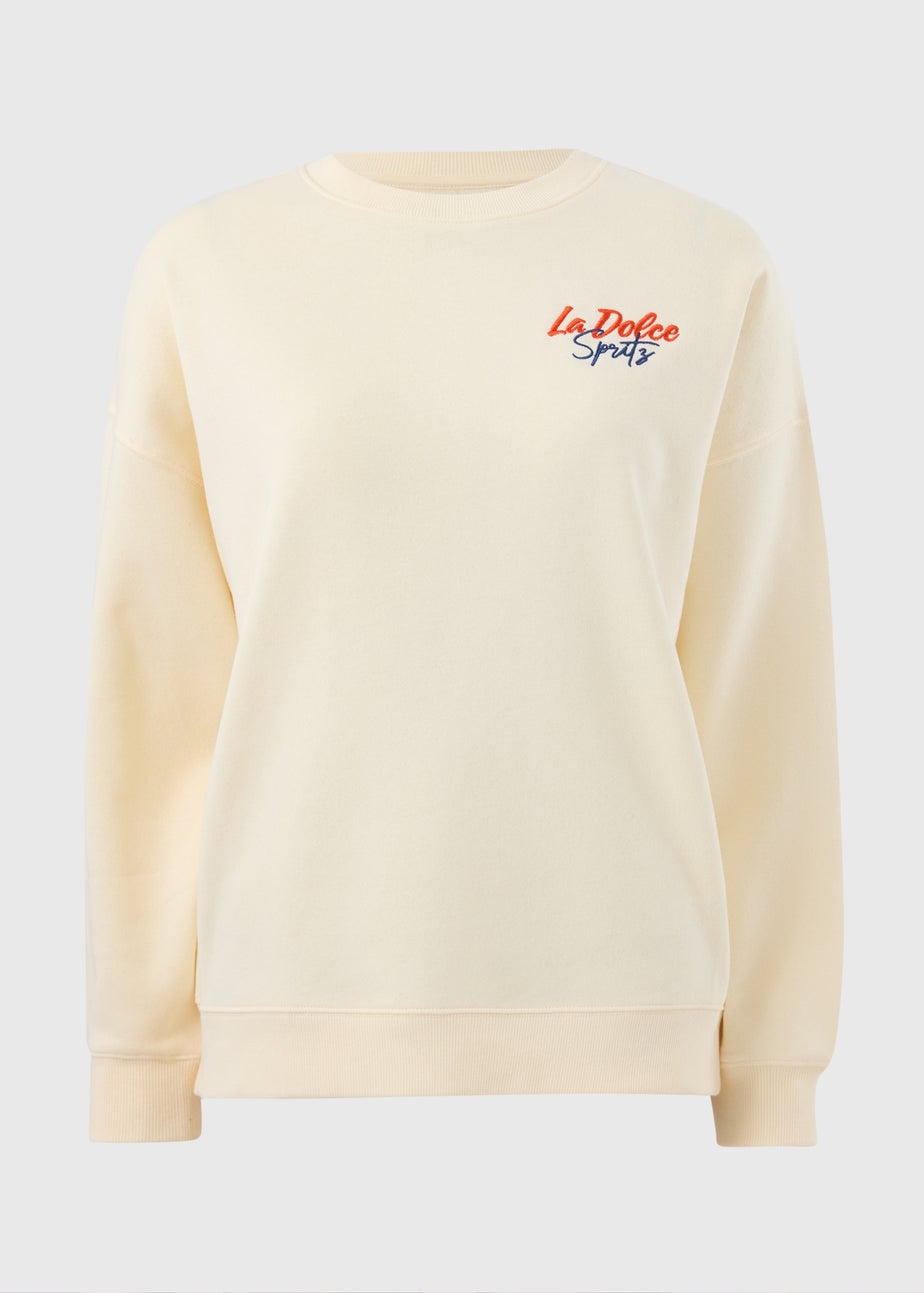 Cream Spritz Graphic Sweatshirt