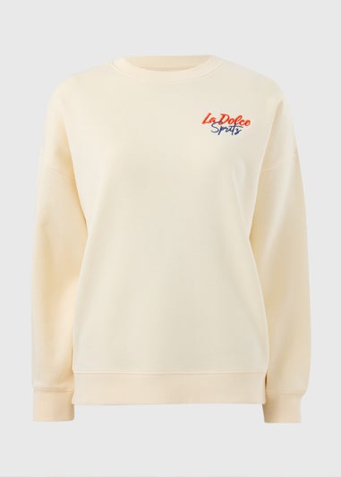 Cream Spritz Graphic Sweatshirt