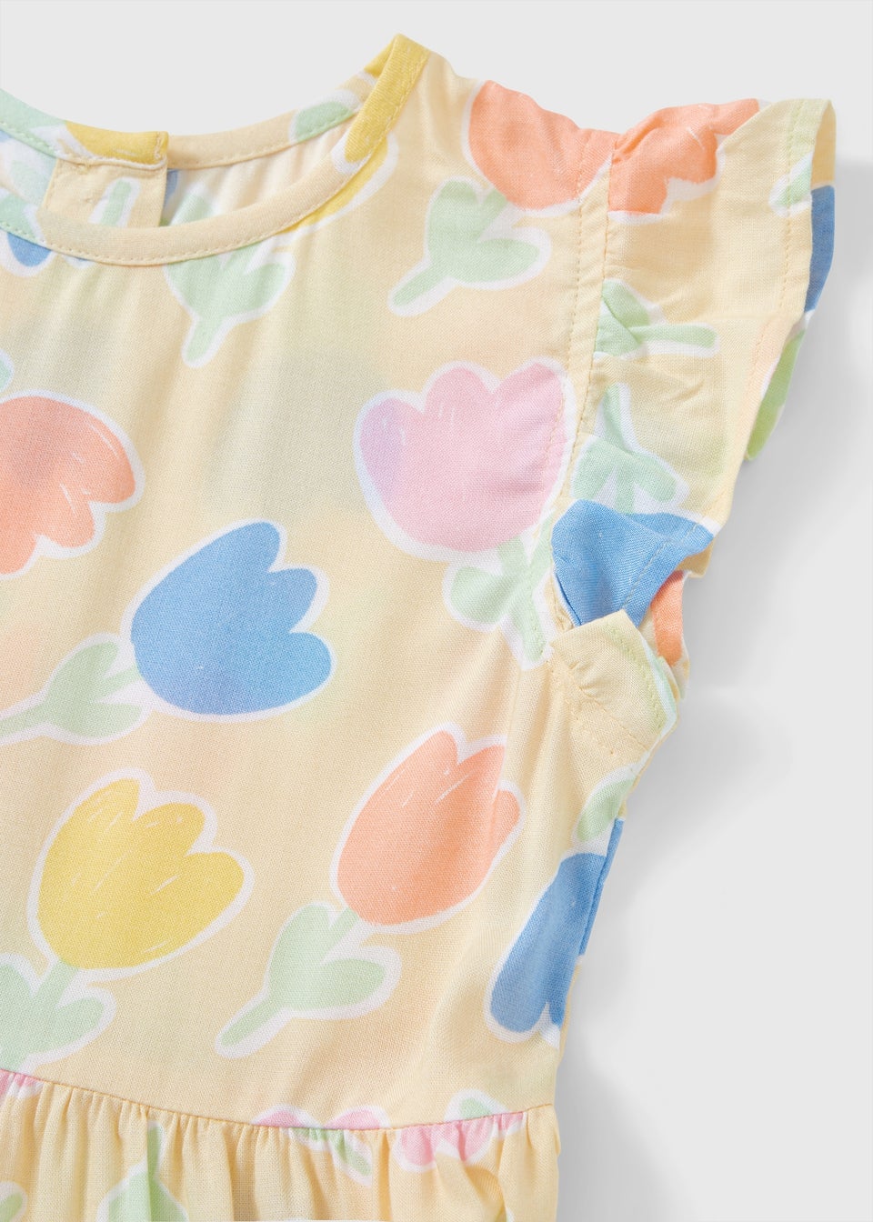 Girls Yellow Tulip Dress (1-7yrs)