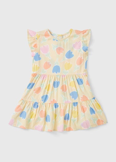 Girls Yellow Tulip Dress (1-7yrs)