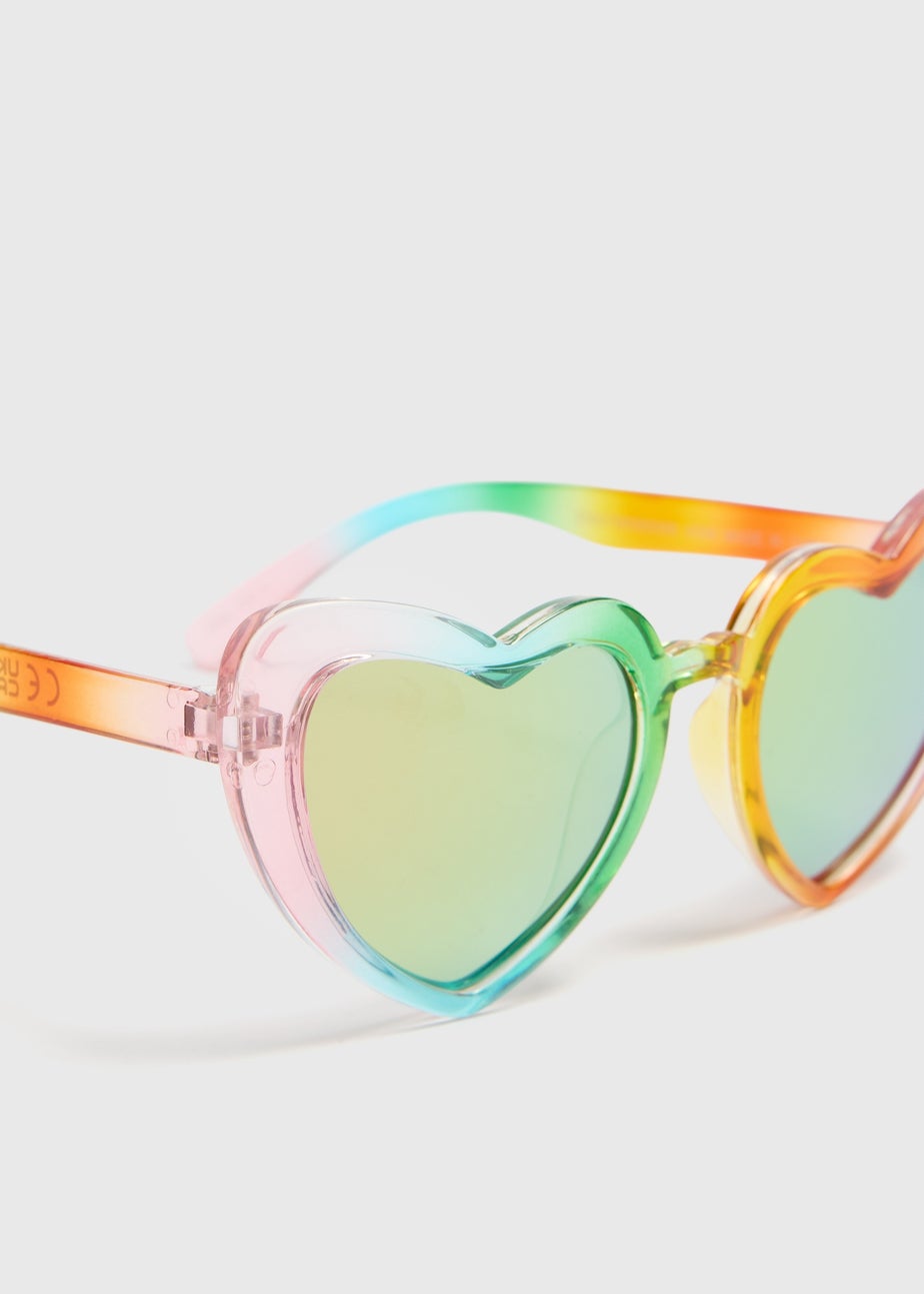 Girls Multicolour Heart Sunglasses