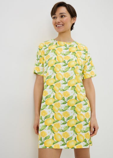 Yellow Lemon Print Nightie