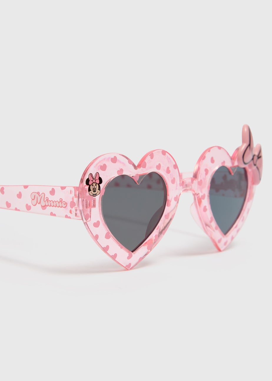 Disney Girls Pink Minnie Mouse Heart Sunglasses