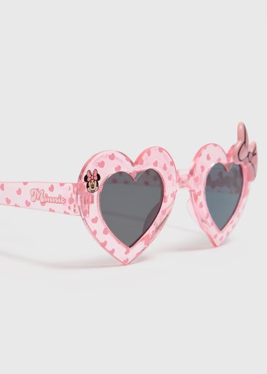 Disney Girls Pink Minnie Mouse Heart Sunglasses