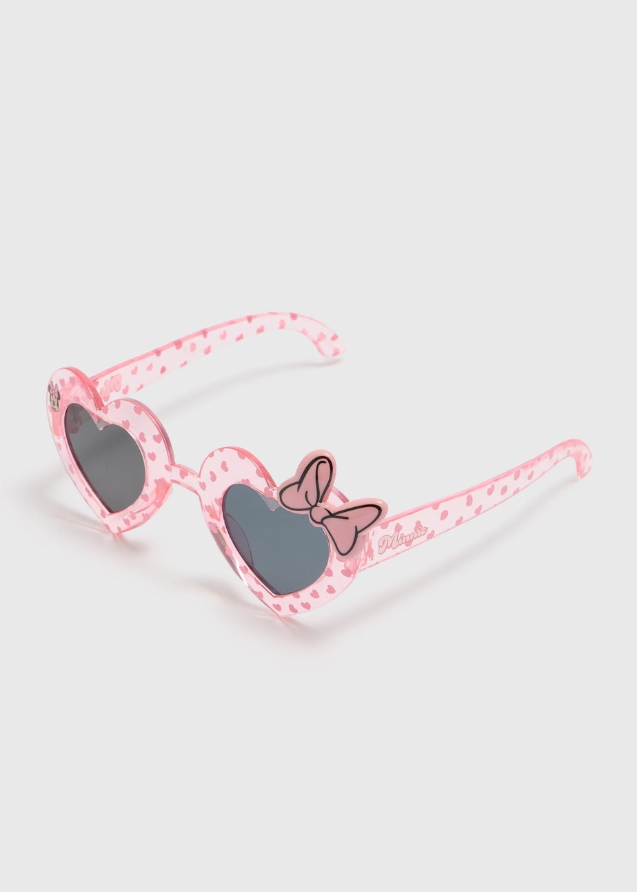 Disney Girls Pink Minnie Mouse Heart Sunglasses