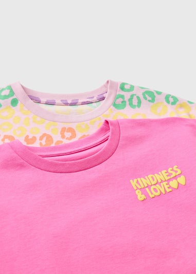 2 Pack Girls Multicolour Jersey Dresses (7-15yrs)