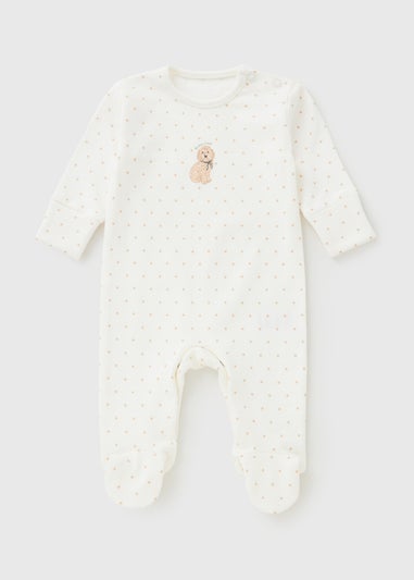 Baby Cream Dog Best Friend Sleepsuit (Newborn-18mths)