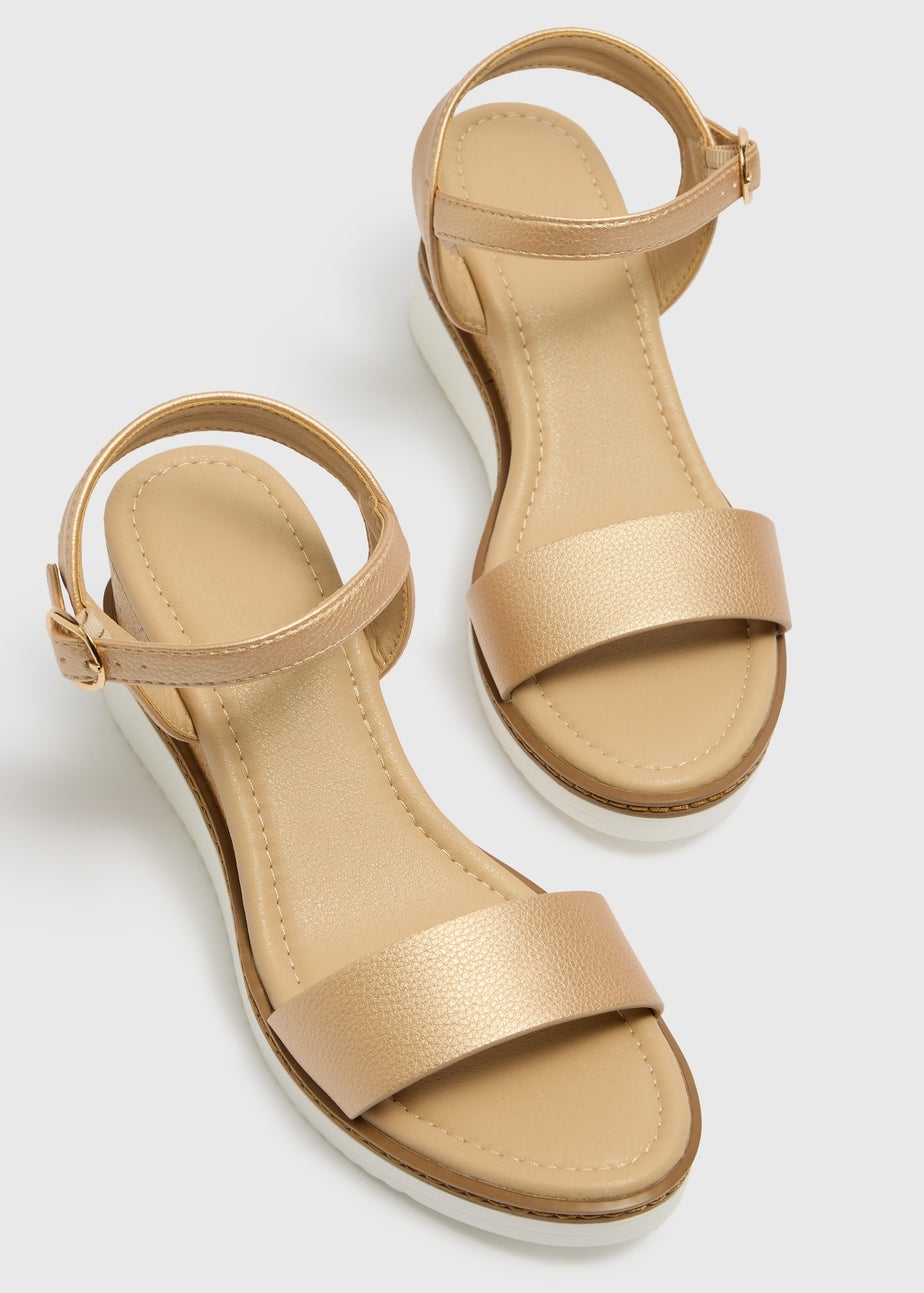 Soleflex Gold Comfort Wedge Sandals