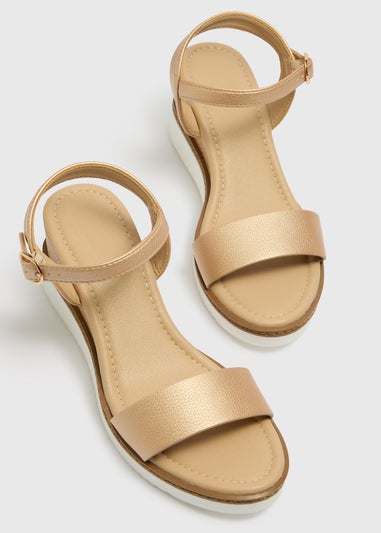 Soleflex Gold Comfort Wedge Sandals