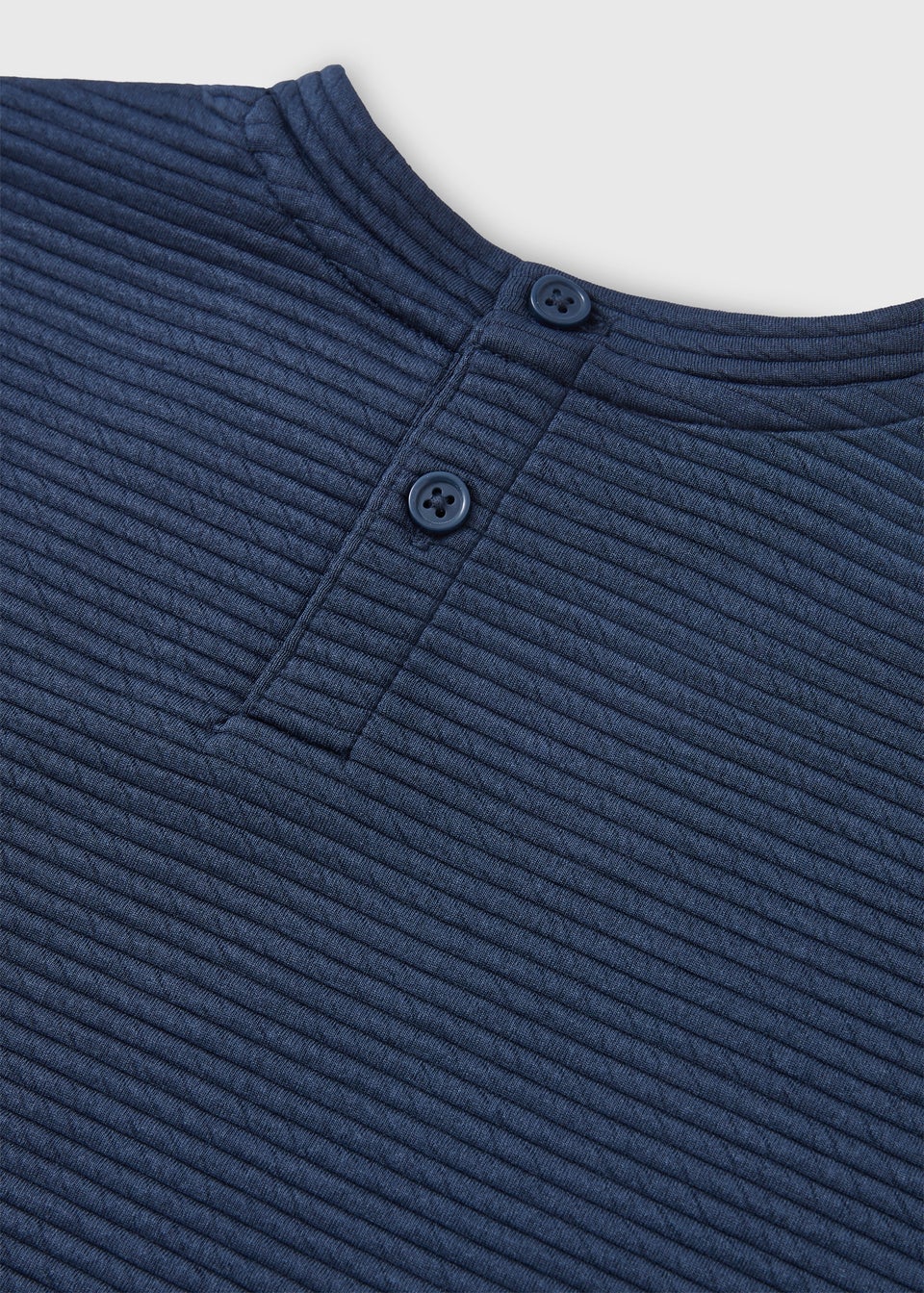 Boys Navy Textured Top & Shorts Set (1-7yrs)