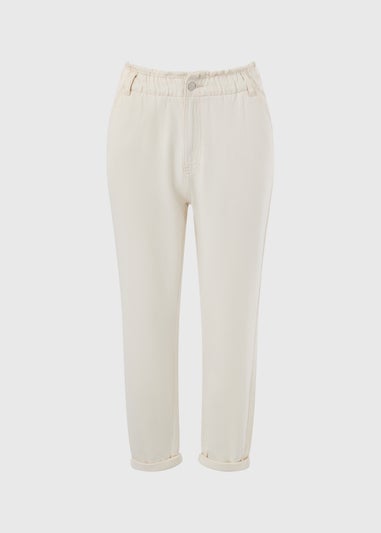 Ecru Paperbag Jeans