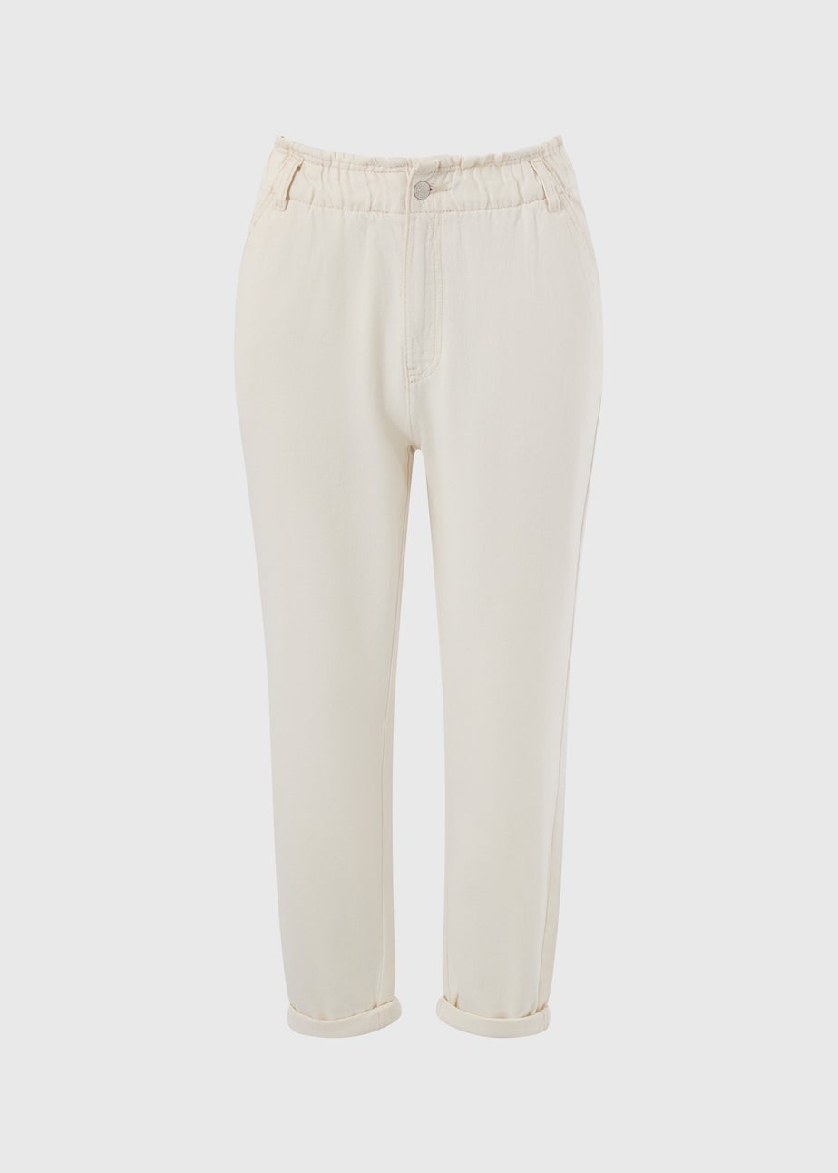 Ecru Paperbag Jeans