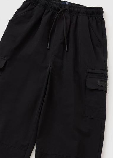 Boys Black Cargo Jogging Bottoms (7-15yrs)