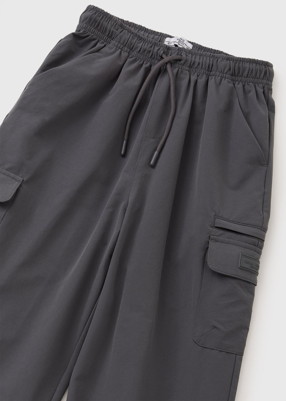 Boys Grey Cargo Jogging Bottoms (7-15yrs)