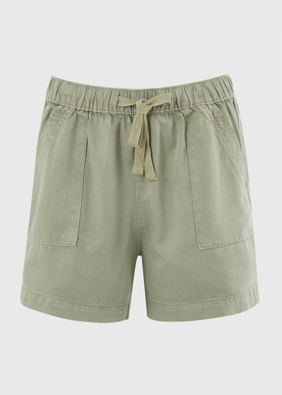Sage Green Comfort Utility Shorts