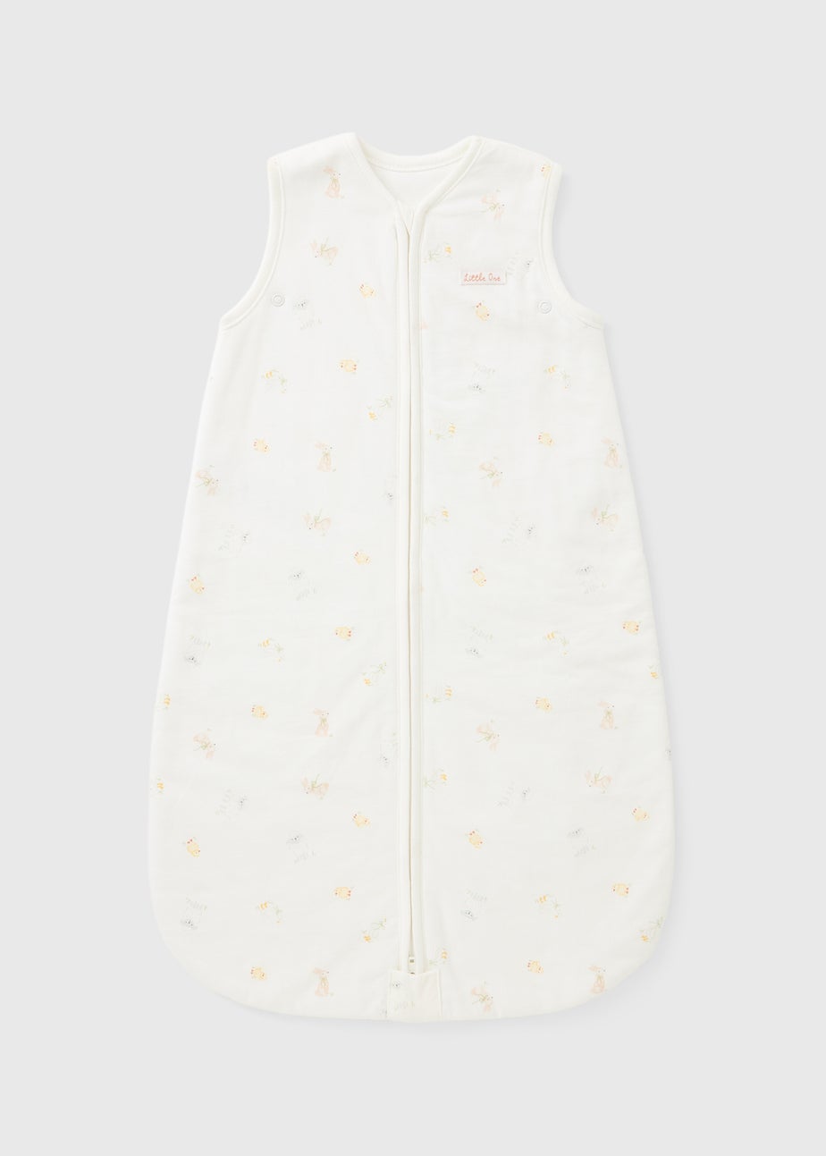 Baby White Spring Animal Sleeping Bag (Newborn-18mths)