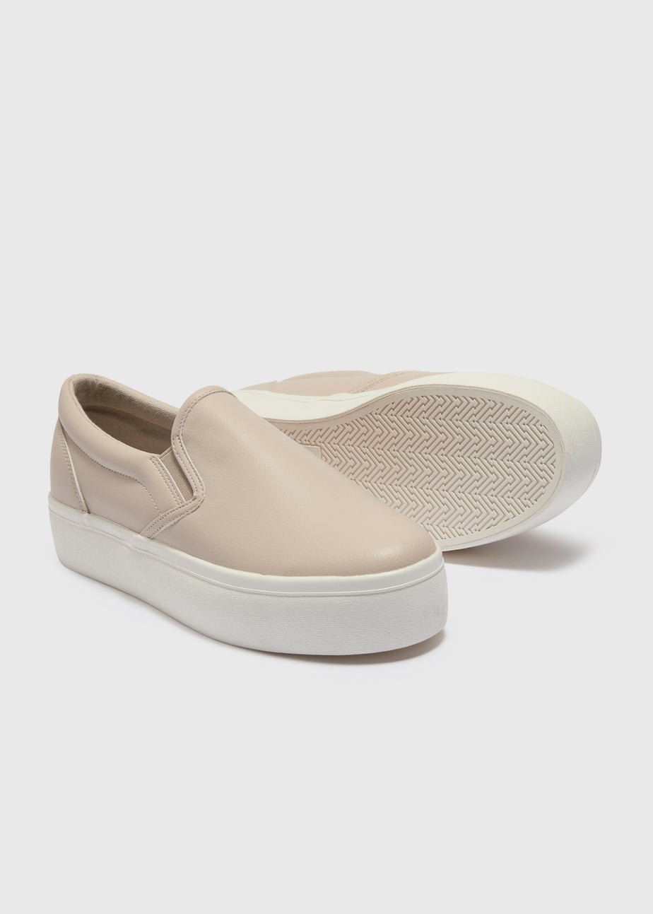Nude Platform Slip On Shoes