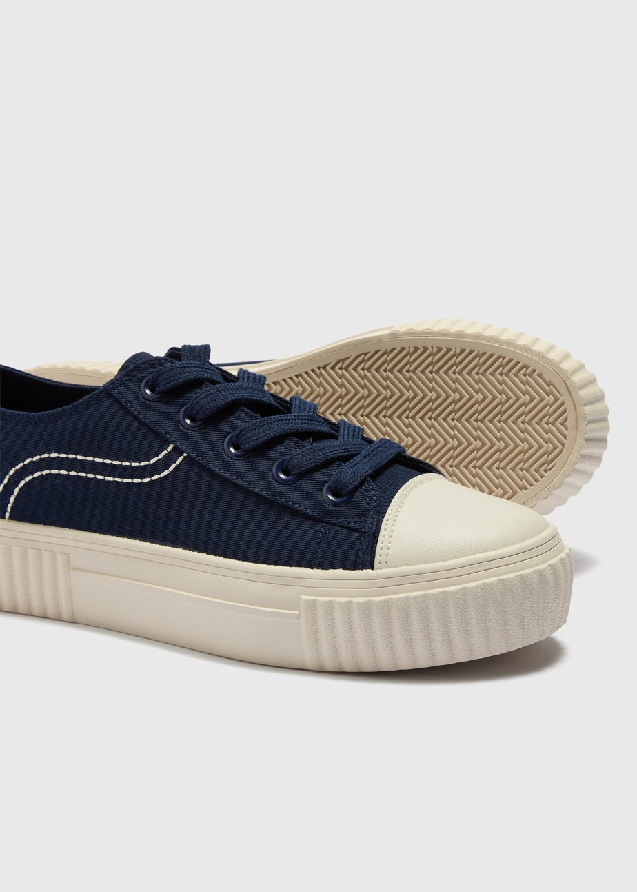 Navy Toe Cap Trainers