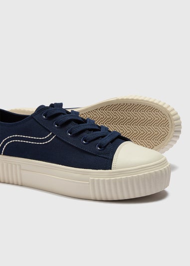 Navy Toe Cap Trainers