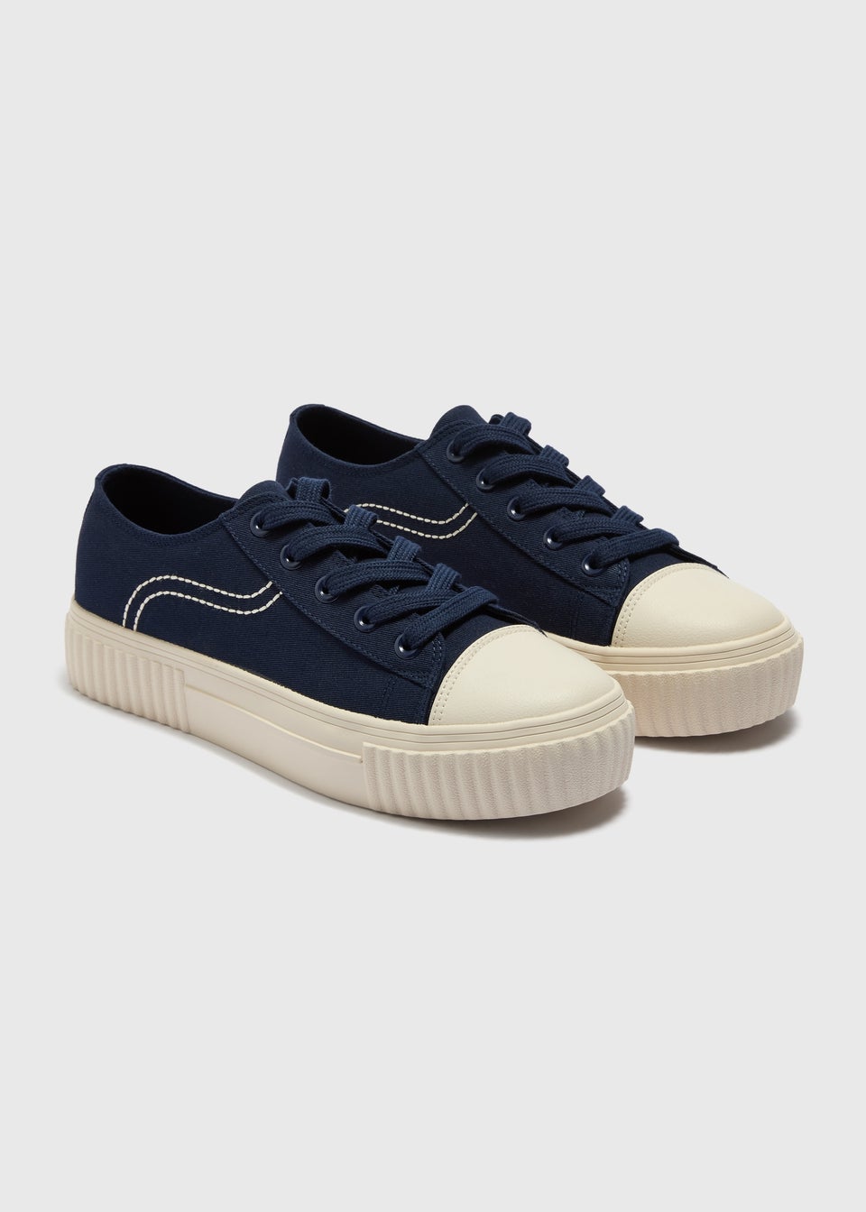 Navy Toe Cap Trainers