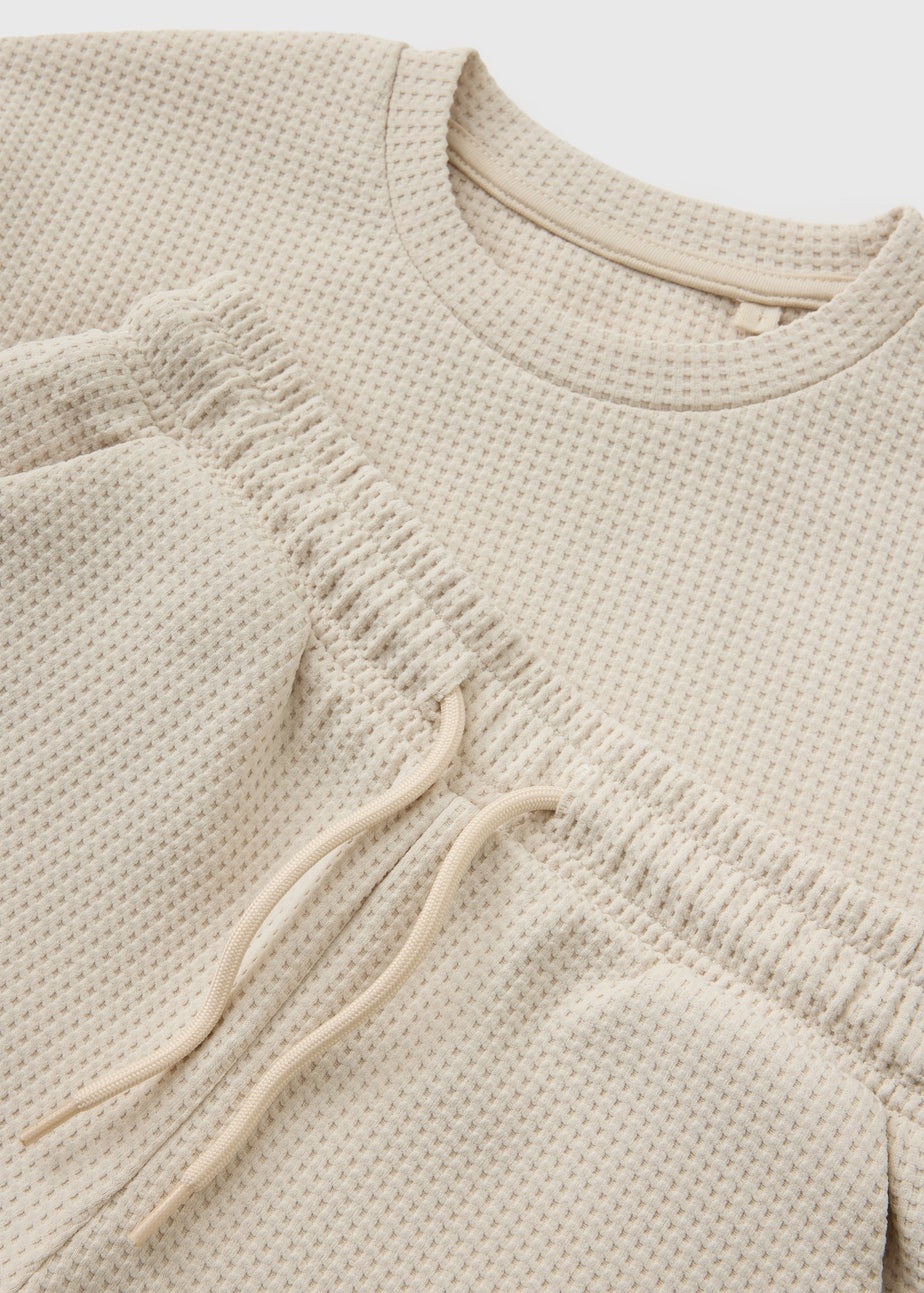 Boys Stone Waffle Top & Shorts Set (7-15yrs)