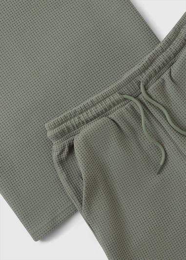 Boys Sage Waffle Top & Short Set (7-15yrs)