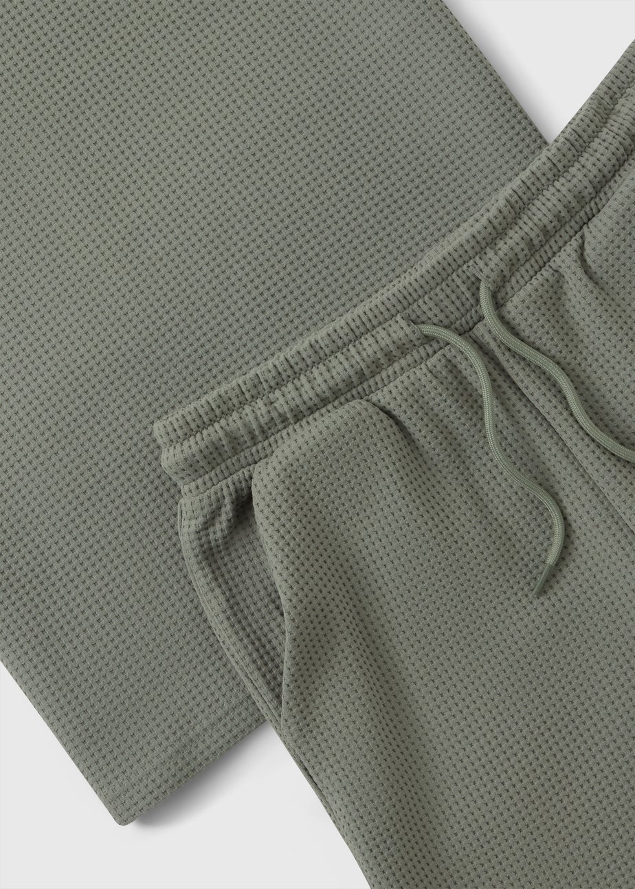 Boys Sage Waffle Top & Short Set (7-15yrs)