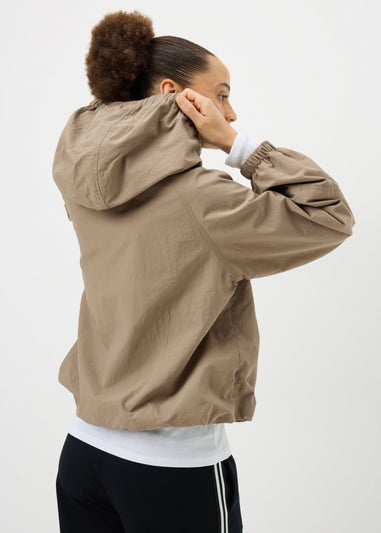 Taupe Sporty Crop Jacket