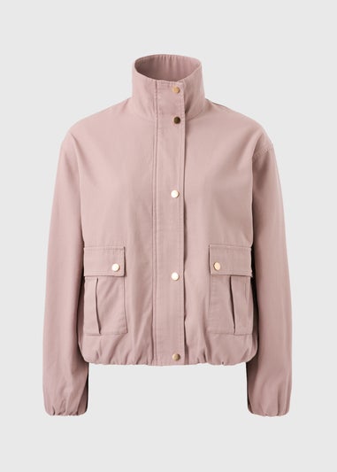 Light Pink Green Utility Jacket