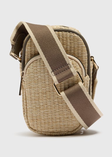 Mocha Straw Phone Bag