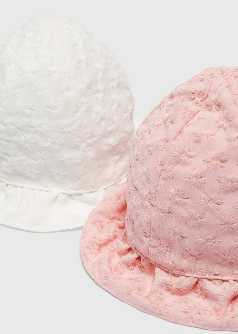 2 Pack Baby Broderie Sunhats (Newborn-24mths)