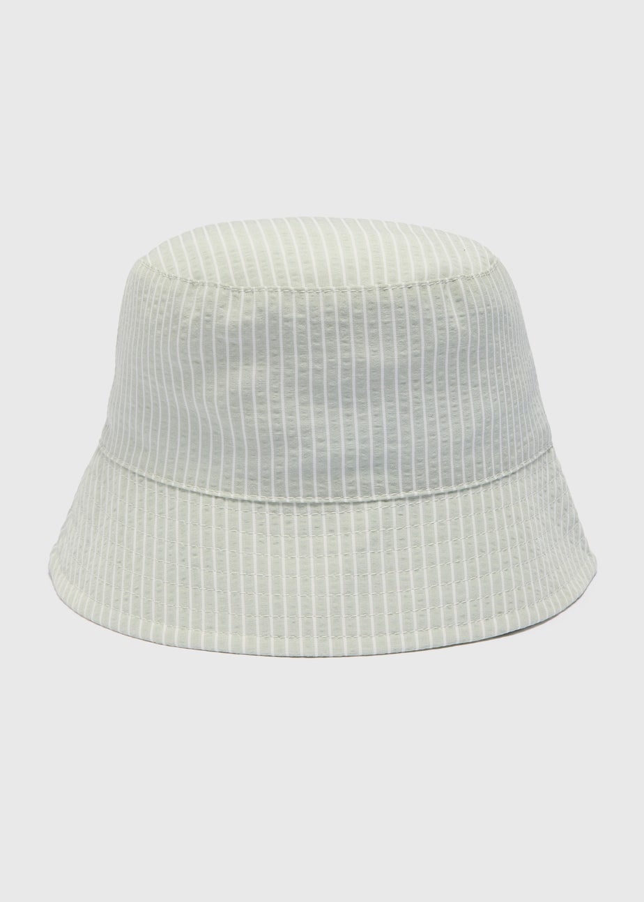 Baby Sage Stripe Crinkle Hat (Newborn-24mths)