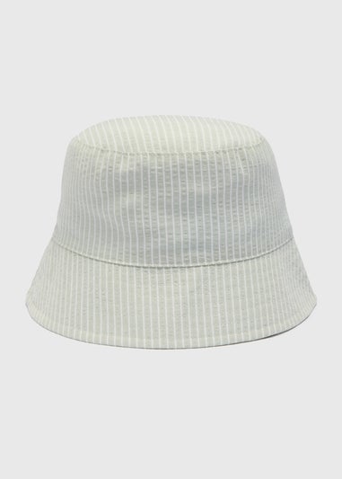 Baby Sage Stripe Crinkle Hat (Newborn-24mths)